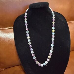 Elegant Multicolor Bead Gem  Stones Necklace